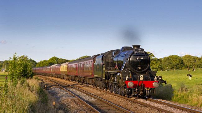 Обои картинки фото техника, паровозы, паровоз, рельсы