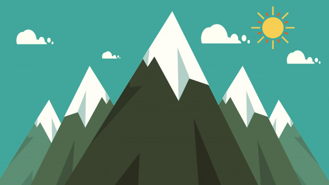 Обои картинки фото векторная графика, природа , nature, горы, деревья