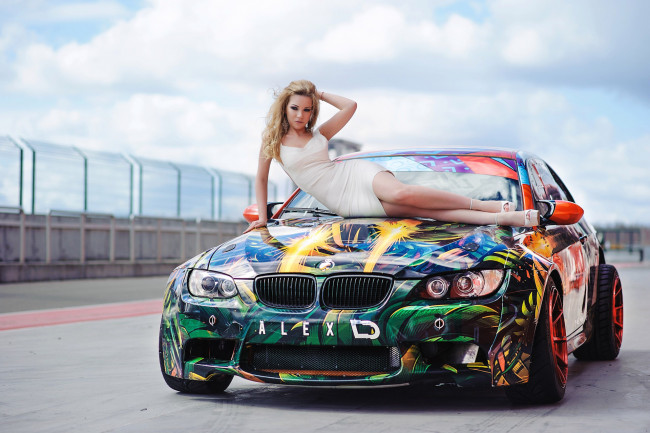 Обои картинки фото bmw girl, автомобили, -авто с девушками, girl, bmw