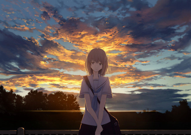 Обои картинки фото аниме, unknown,  другое, девушка