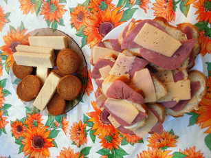 Картинка еда бутерброды +гамбургеры +канапе сыр вафли печенье хлеб колбаса