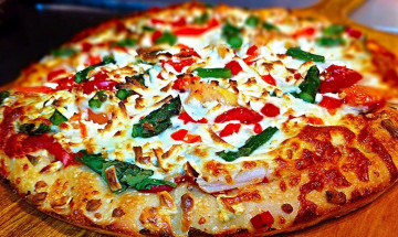 Картинка еда пицца помидоры