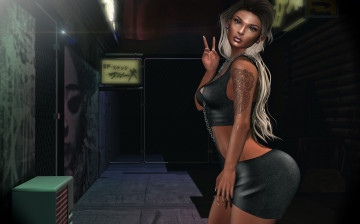 Картинка 3d+девушка 3д+графика люди+ people девушка 3d тату красивая