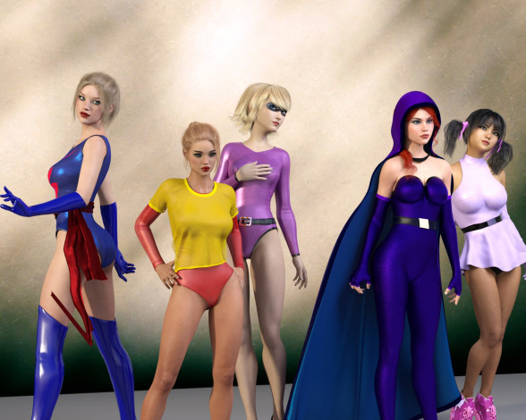 Обои картинки фото 3д графика, люди , people, взгляд, фон, девушки