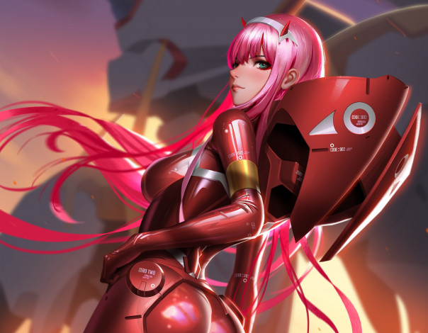 Обои картинки фото аниме, darling in the frankxx, девушка