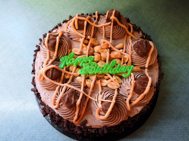 Обои картинки фото еда, торты, торт, шоколад, орехи