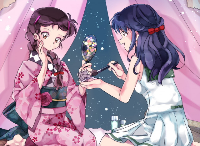 Обои картинки фото аниме, inuyasha, девушки