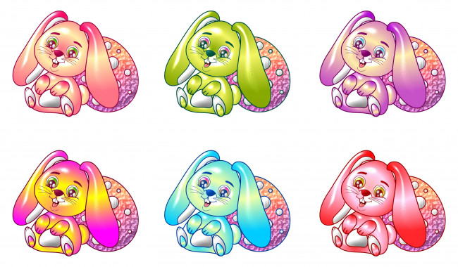 Обои картинки фото праздничные, пасха, яйца, фон, кролик