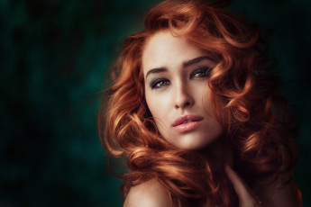 Картинка девушки -+лица +портреты девушка модель красотка рыжеволосая лицо портрет макияж причёска