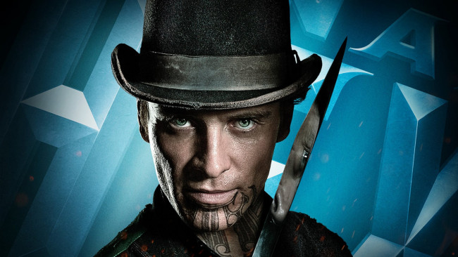 Обои картинки фото кино фильмы, jonah hex, шляпа, лицо, тату, нож