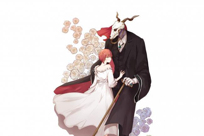 Обои картинки фото аниме, mahou tsukai no yome, невеста, чародея