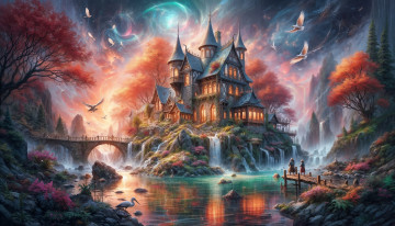 обоя фэнтези, замки, замок