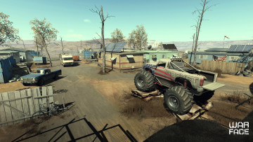 Картинка видео+игры warface машины двор здания