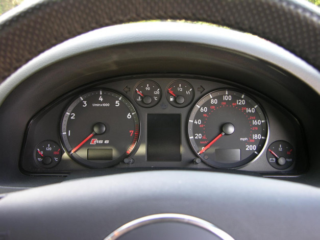Обои картинки фото rs6, автомобили, спидометры, торпедо