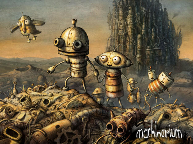 Обои картинки фото machinarium, видео, игры