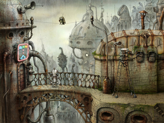 Обои картинки фото machinarium, видео, игры