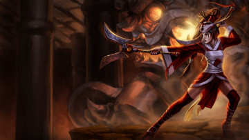 Картинка league of legends видео игры akali