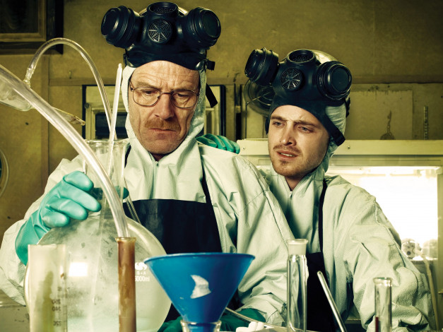 Обои картинки фото breaking, bad, кино, фильмы, aaron, paul, jesse, pinkman, walter, white, bryan, cranston