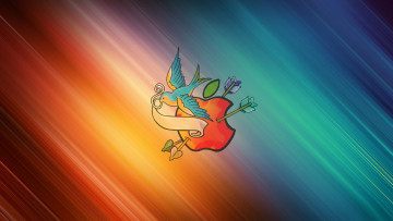 Картинка компьютеры apple яблоко логотип