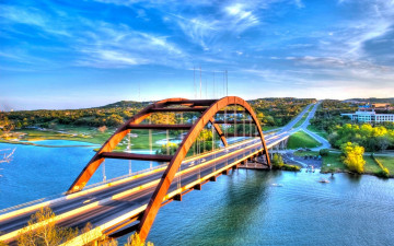 обоя города, мосты, city, loop360, bridge, usa, texas, austin, pennybacker