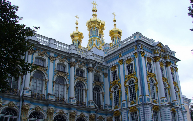 Обои картинки фото города, санкт, петербург, петергоф, россия, церковь
