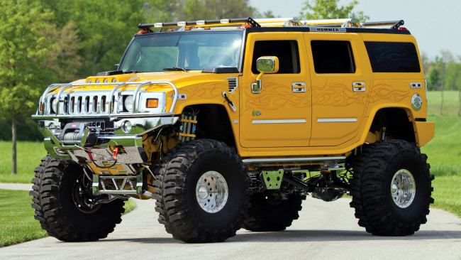 Обои картинки фото hummer, h2, автомобили, сша, внедорожник, am, general