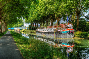 Картинка корабли баржи баржа река