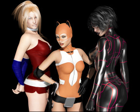 Картинка 3д+графика люди+ people фон взгляд девушки