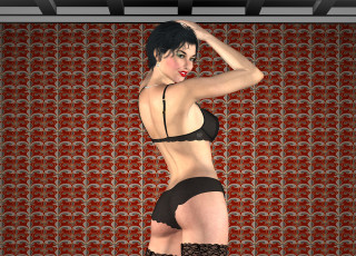 Картинка 3д+графика люди+ people фон девушка взгляд улыбка