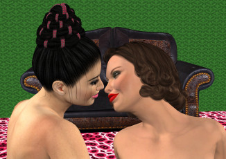 Картинка 3д+графика портрет+ portraits фон взгляд девушки