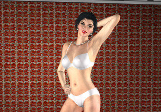 Картинка 3д+графика люди+ people фон взгляд улыбка девушка