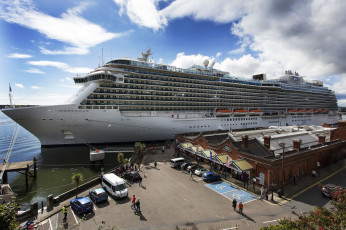 Картинка ms+regal+princess корабли лайнеры океанский лайнер причал круиз