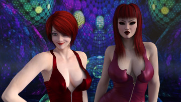 Картинка 3д+графика люди+ people девушки фон взгляд