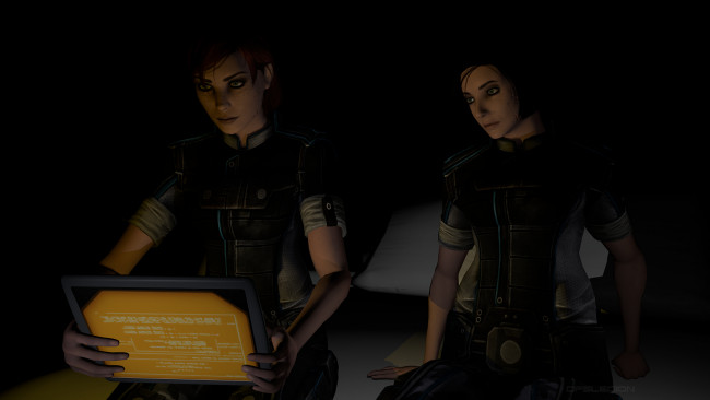 Обои картинки фото 3д графика, фантазия , fantasy, фон, взгляд, девушки