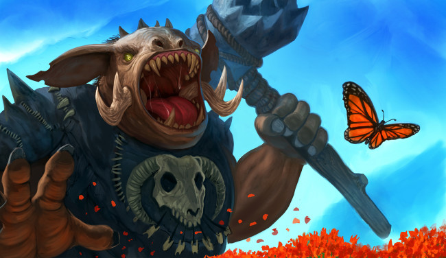 Обои картинки фото фэнтези, существа, монстр, существо, бабочка