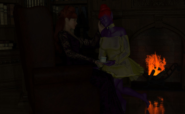 Обои картинки фото 3д графика, фантазия , fantasy, девушка, взгляд, фон, халк