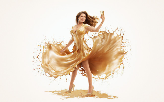 Обои картинки фото kelly brook, девушки, улыбка