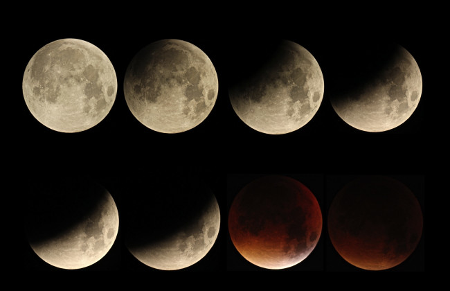 Обои картинки фото космос, луна, ночь