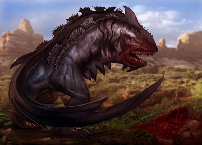 Обои картинки фото фэнтези, существа, монстр, чудовище, существо, медведь, кровь