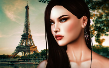 Картинка 3д+графика портрет+ portraits девушка