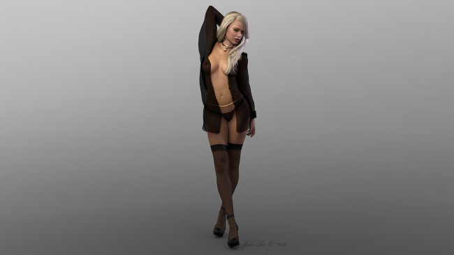 Обои картинки фото 3д графика, люди , people, фон, взгляд, девушка