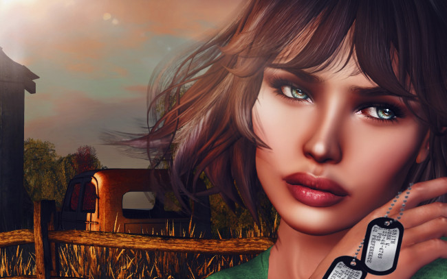 Обои картинки фото 3д графика, портрет , portraits, губы, фон, волосы, глаза, лицо, девушка