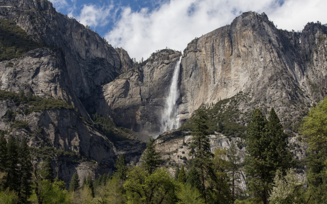 Обои картинки фото природа, водопады, водопад, река, лес