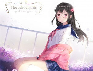 Картинка аниме unknown +другое фон взгляд девушка