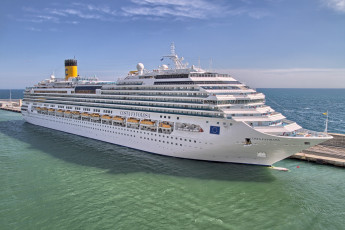 Картинка costa+favolosa корабли лайнеры круиз лайнер