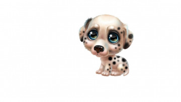 Картинка рисованное животные собачка милая