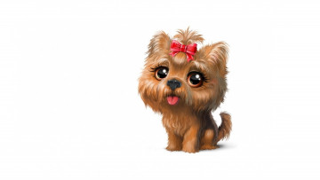 Картинка рисованное животные собачка милая