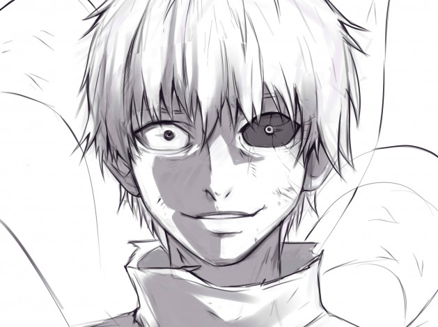 Обои картинки фото аниме, tokyo ghoul, kaneki