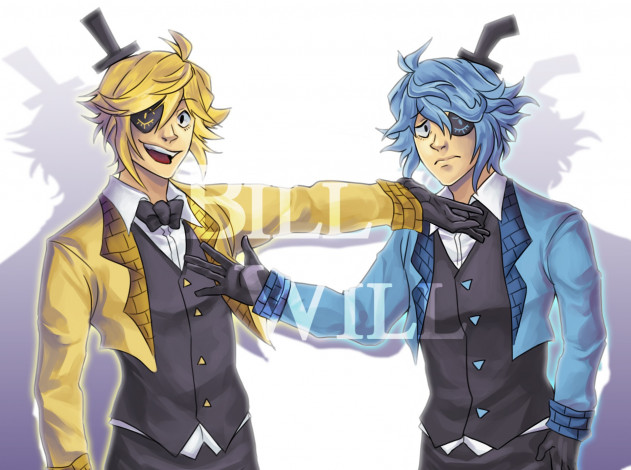 Обои картинки фото мультфильмы, gravity falls, арт, вилл, билл