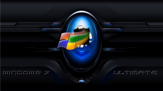 Обои картинки фото компьютеры, windows 7 , vienna, фон, логотип